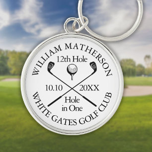 Personalisiertes Golf-Loch-in-Eins Klassisch Moder Schlüsselanhänger