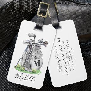 Personalisiertes Golf-Monogramm Gepäckanhänger