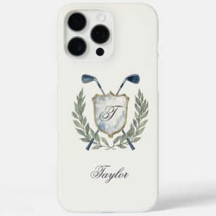 Personalisiertes Golf-Monogrammwappen Elegant iPhone 16 Pro Max Hülle