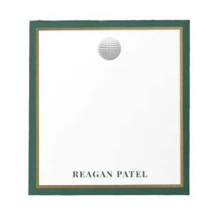 Personalisiertes Golf Notizbuch Notizblock