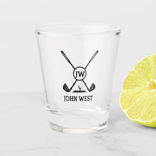 Personalisiertes Golf Shot Glass Schnapsglas (Vorderseite)