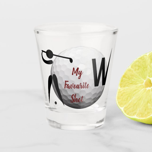 Personalisiertes Golf-Zitat-Schuss-Glas Schnapsglas (Vorderseite)