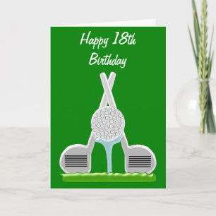 Personalisiertes Golfdesign zum Geburtstag Karte
