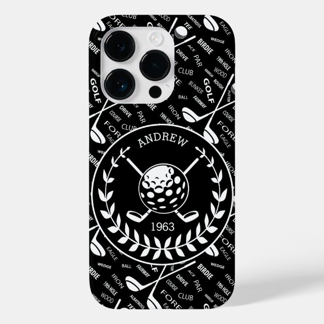 Personalisiertes Golfer-Logo Case-Mate iPhone Hülle (Rückseite)