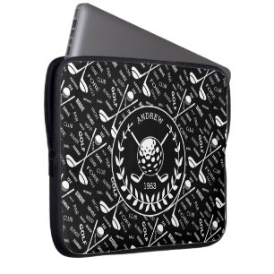 Personalisiertes Golfer-Logo Laptopschutzhülle