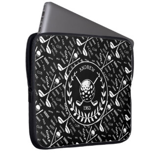 Personalisiertes Golfer-Logo Laptopschutzhülle