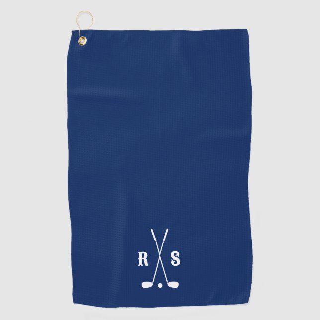 Personalisiertes Golfgeschenk mit Anfangsbuchstabe Golfhandtuch (Vorderseite)
