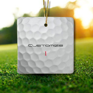 Personalisiertes Golfgesehenk mit individuellem Na Keramikornament