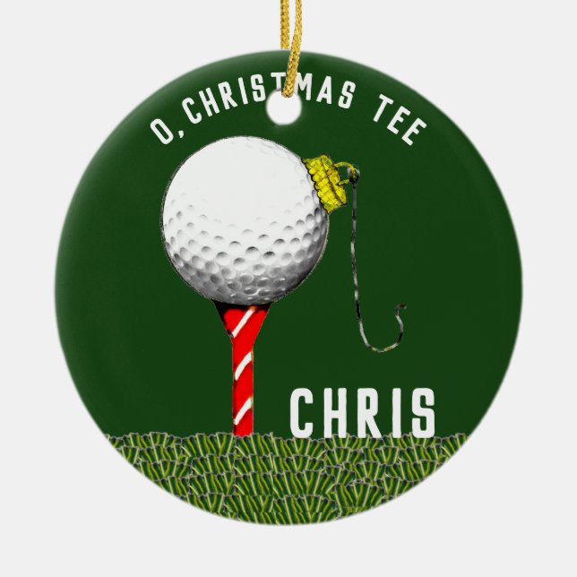 Personalisiertes Golfkollektiv Keramik Ornament (Vorne)
