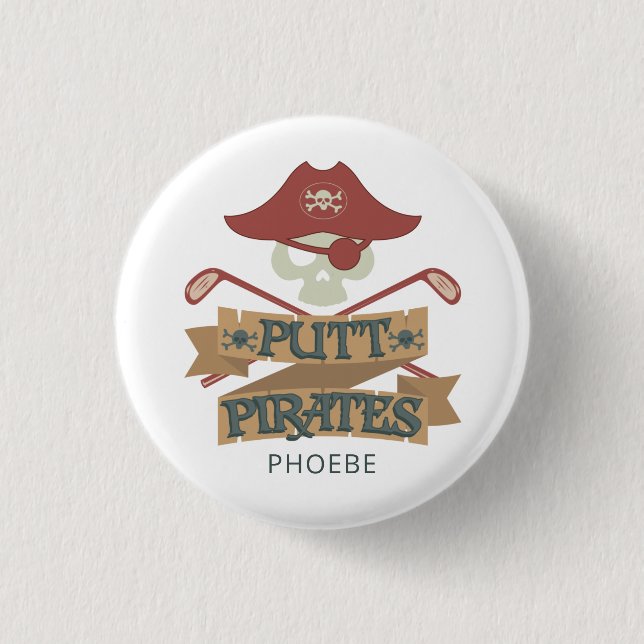 Personalisiertes Golfputt Pirates Golfsport Button (Vorderseite)