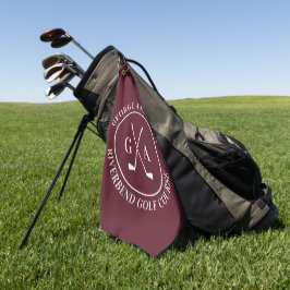 Personalisiertes Golfschläger-Monogramm-Geschenk Golfhandtuch