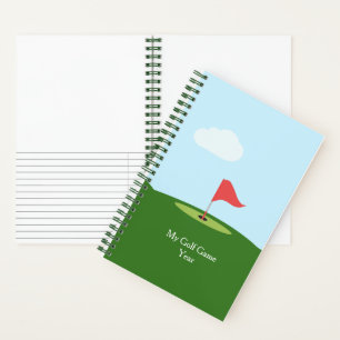 Personalisiertes Golfspiel-Notebook Notizbuch