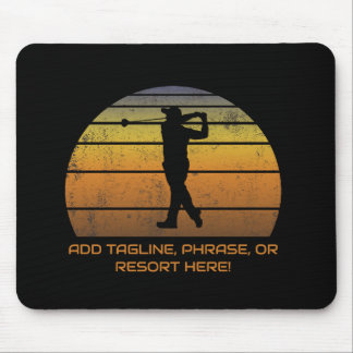 Personalisiertes Golfspielen Fan Golf Retro Vintag Mousepad