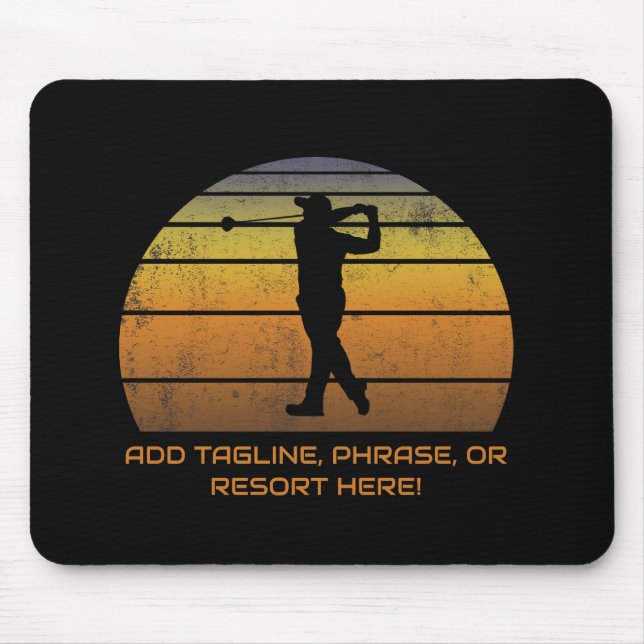 Personalisiertes Golfspielen Fan Golf Retro Vintag Mousepad (Vorne)