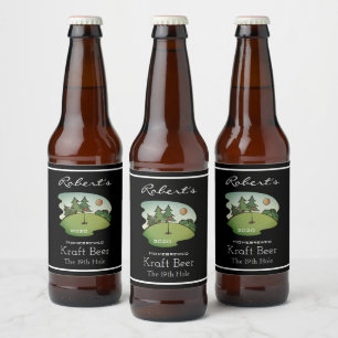 Personalisiertes Golfsymbol Bierflaschenetikett