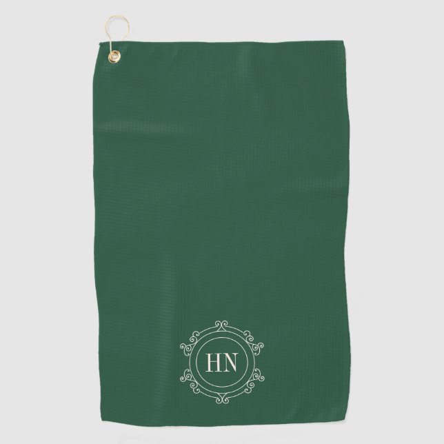 Personalisiertes Golftuch mit Initialen Golfhandtuch (Vorderseite)