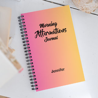 Personalisiertes Gradient Morning Affirmations Jou Notizbuch