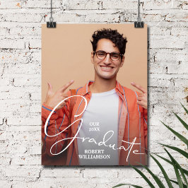 Personalisiertes Graduate Script-Foto Poster