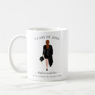 Personalisiertes Graduate Watercolor Girl Kaffeetasse