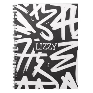 Personalisiertes Graffiti-Namen-Muster — Individue Notizblock