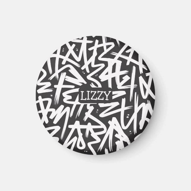 Personalisiertes Graffiti-Namensmuster — Individue Magnet (Vorne)