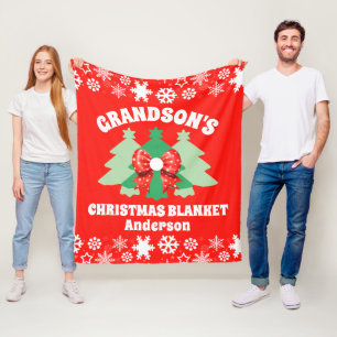 Personalisiertes Grandsons Weihnachtsgeschenk Fleecedecke