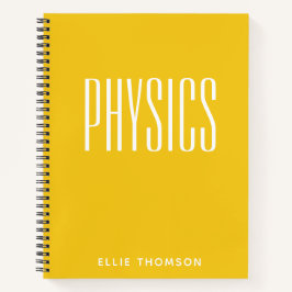 Personalisiertes Graph Paper leicht gelb Notizbuch