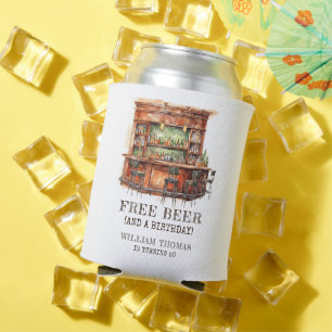 Personalisiertes Gratis-Bier Erwachsene jeden Gebu Dosenkühler