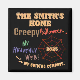 Personalisiertes, grauenhaftes Halloween-Spinnenne Magnet