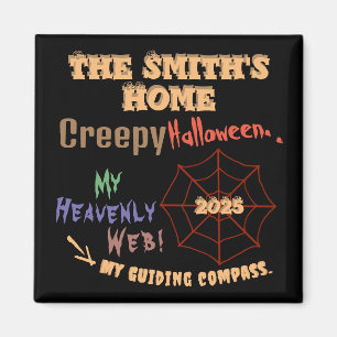 Personalisiertes, grauenhaftes Halloween-Spinnenne Magnet