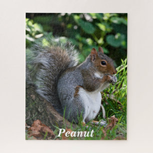 Personalisiertes graues Eichhörnchen Puzzle