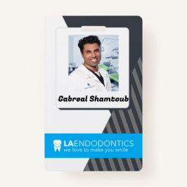 Personalisiertes graues gestripptes Mitarbeiterbil Ausweis