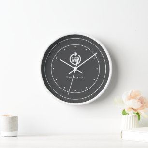 Personalisiertes graues Logo Uhr
