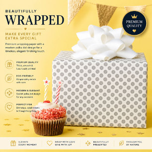 Personalisiertes graues Tupfen-Wrap-Papier Geschenkpapier