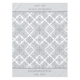 Personalisiertes, graues und weißes Fliesenmuster Tischdecke