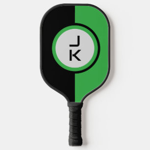 Personalisiertes Green Black Pickleball Paddel Schläger