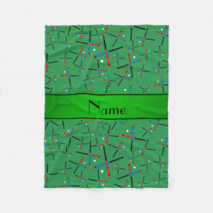 Personalisiertes Green Field Hockey-Muster Fleecedecke