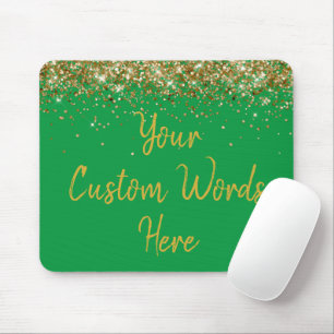 Personalisiertes Green & Gold Assistant Geburtstag Mousepad
