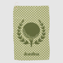 Personalisiertes Green Golf Ball Leaf Magnetic Cus Golfhandtuch