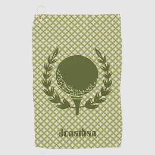 Personalisiertes Green Golf Ball Leaf Magnetic Cus Golfhandtuch
