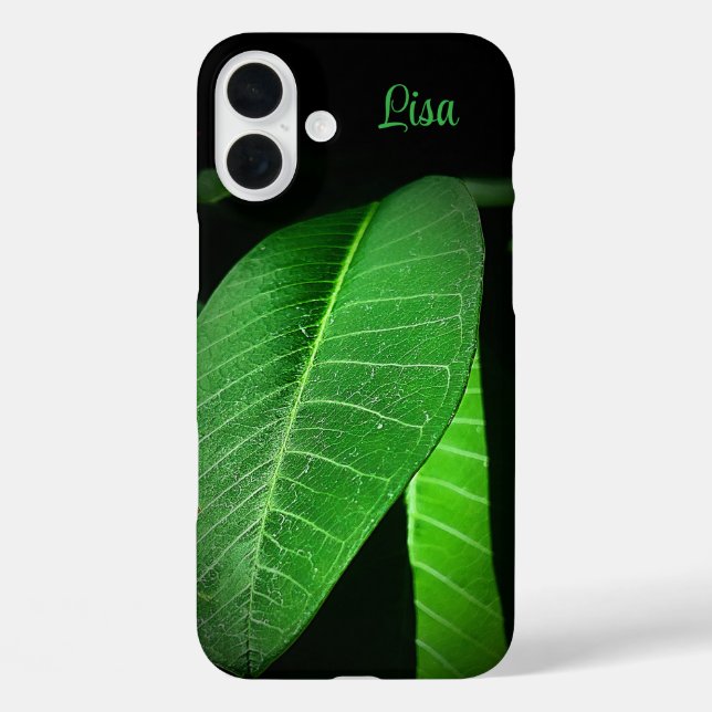 Personalisiertes Green Leaf Apple iPhone Case (Rückseite)