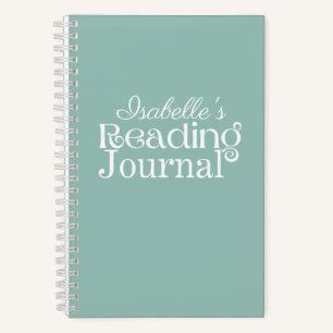 Personalisiertes "Green Reading Journal" Notizbuch