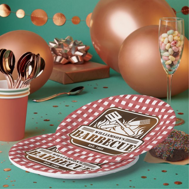 Personalisiertes Grillfest Pappteller (Multi)