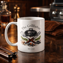 Personalisiertes Grillvater-Monogramm Kaffeetasse