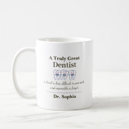 Personalisiertes großartiges Zahnarzt-Dankeschön-G Kaffeetasse