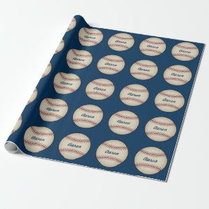 Personalisiertes großes Baseball-Wrapping-Papier Geschenkpapier