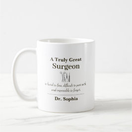 Personalisiertes großes Chirurgen-Dankeschön-Gesch Kaffeetasse