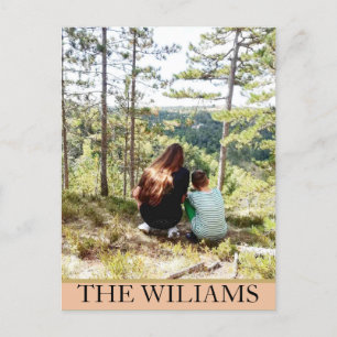 Personalisiertes, großes Foto in Pastelltönen Postkarte