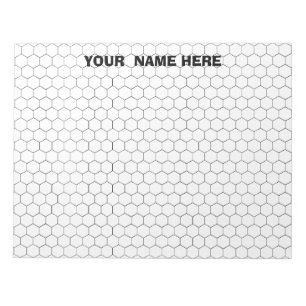 Personalisiertes großes Hexagon-Graph-Papier Notizblock
