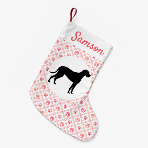 Personalisiertes großes Rotpaw-Muster Kleiner Weihnachtsstrumpf